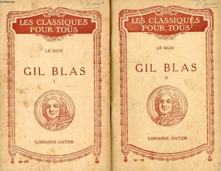 HISTOIRE DE GIL BLAS DE SANTILLANE, 2 TOMES (Extraits) (Les Classiques Pour Tous)