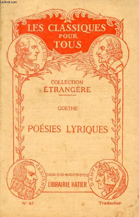 POESIES LYRIQUES (Traduction) (Les Classiques Pour Tous)