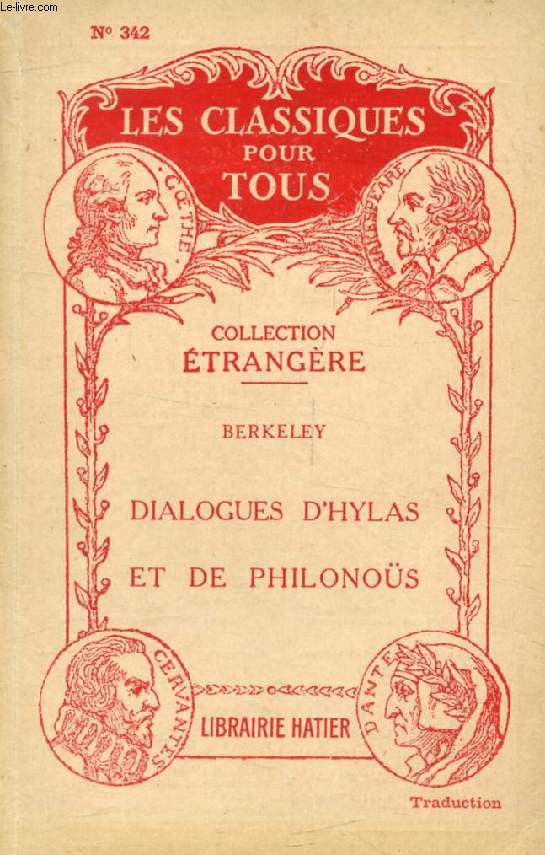 DIALOGUES D'HYLAS ET DE PHILONOS (Traduction) (Les Classiques Pour Tous)