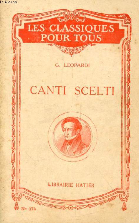 CANTI SCELTI (Les Classiques Pour Tous)
