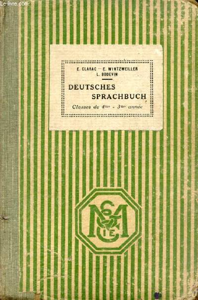 DEUTSCHES SPRACHBUCH, CLASSE DE 4e (DRITTER JAHRGANG)