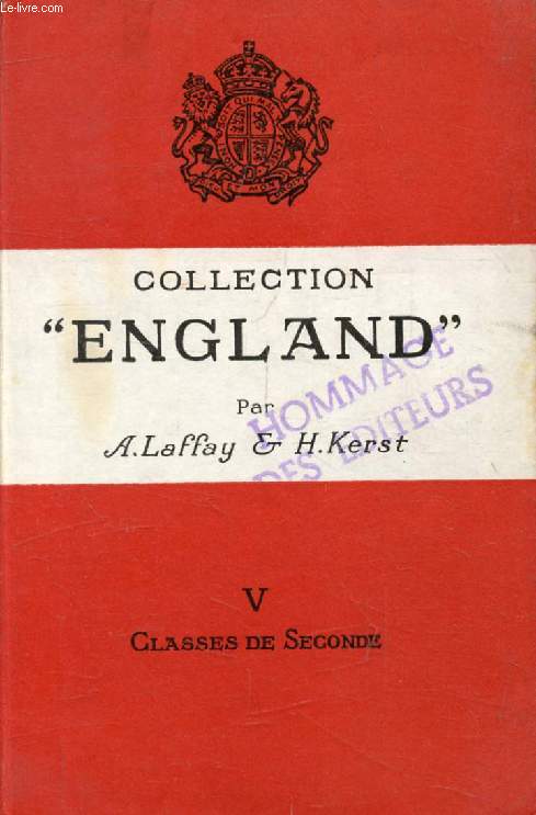 COLLECTION 'ENGLAND', V, CLASSES DE 2de