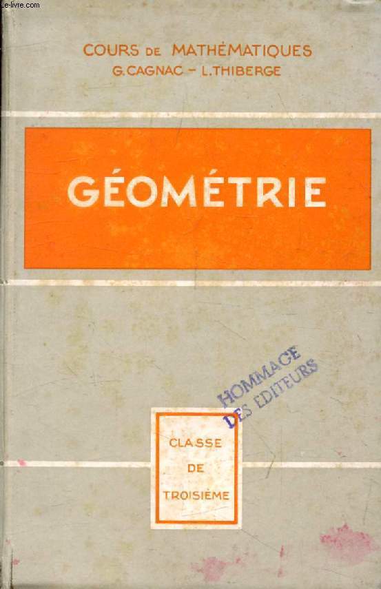 GEOMETRIE, CLASSES DE 3e