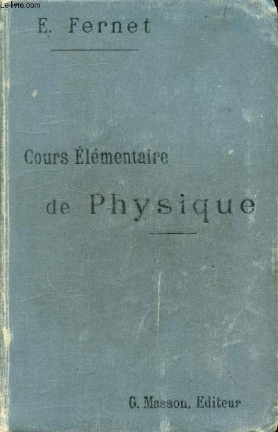 COURS ELEMENTAIRE DE PHYSIQUE