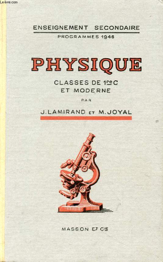 PHYSIQUE, CLASSES DE 1re C ET MODERNE