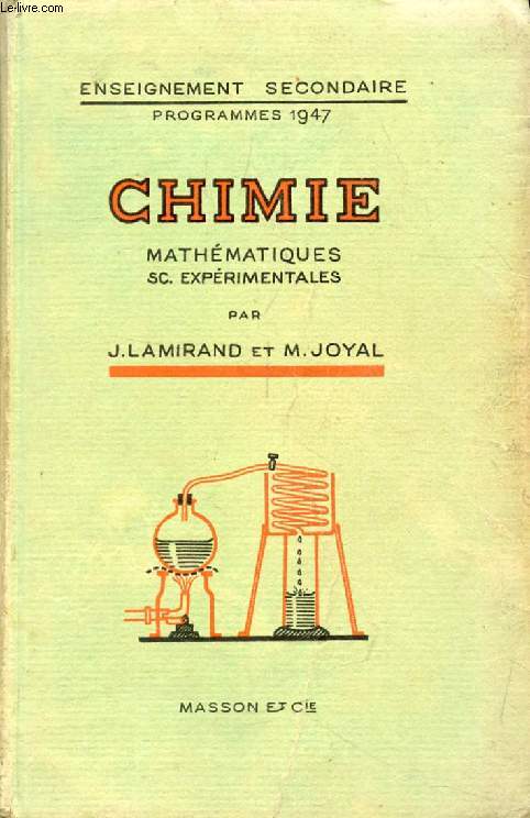 CHIMIE, CLASSES DE MATHEMATIQUES ET SCIENCES EXPERIMENTALES