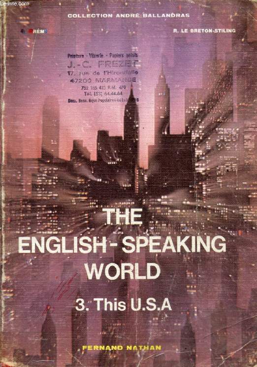 THE ENGLISH-SPEAKING WORLD, 3, THE USA