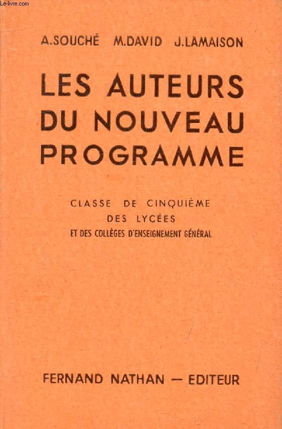 LES AUTEURS DU NOUVEAU PROGRAMME, CLASSE DE 5e