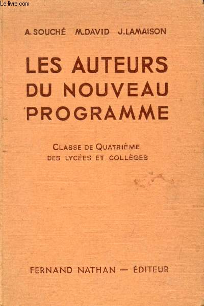 LES AUTEURS DU NOUVEAU PROGRAMME, CLASSE DE 4e