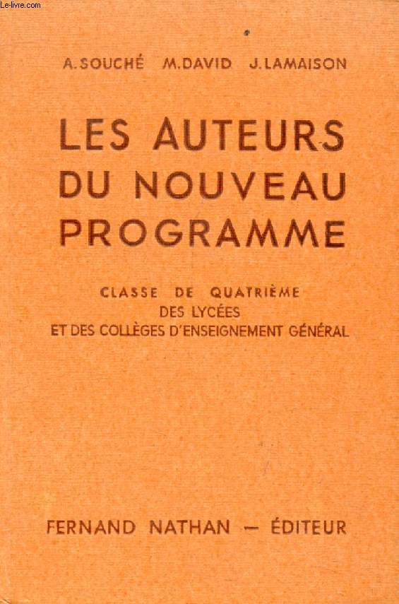 LES AUTEURS DU NOUVEAU PROGRAMME, CLASSE DE 4e