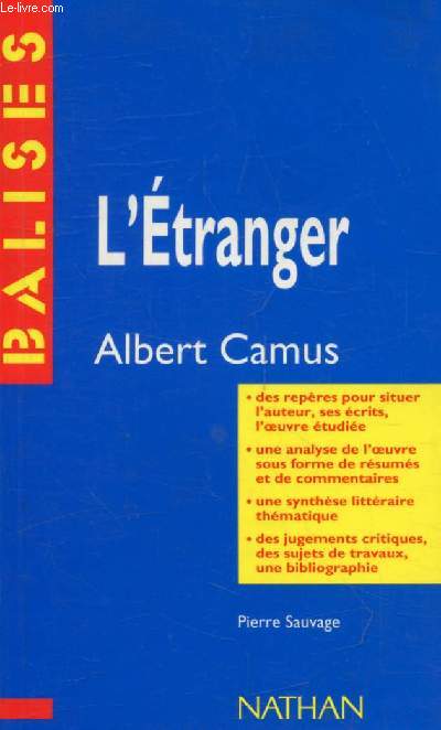 L'ETRANGER, ALBERT CAMUS (BALISES)