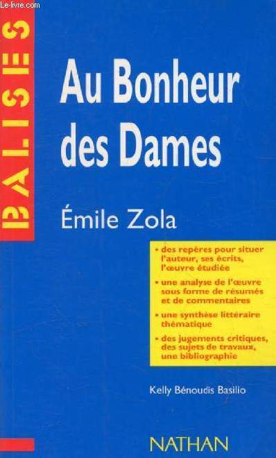 AU BONHEUR DES DAMES, EMILE ZOLA (BALISES)