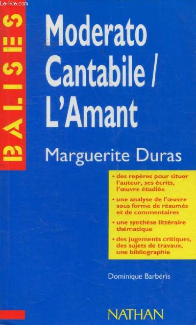 MODERATO CANTABILE / L'AMANT, MARGUERITE DURAS (BALISES)