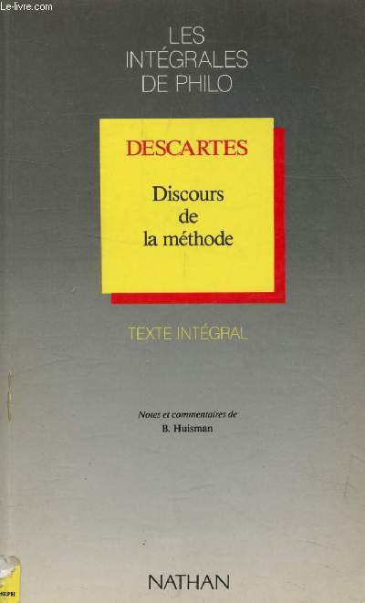 DESCARTES, DISCOURS DE LA METHODE