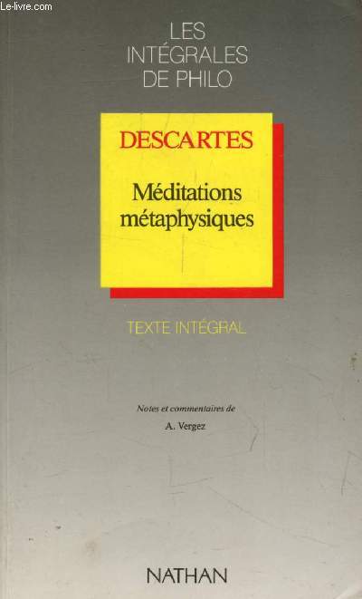 DESCARTES, MEDITATIONS METAPHYSIQUES