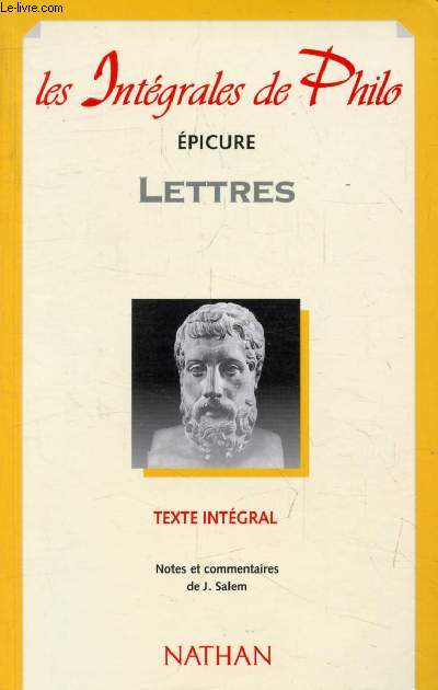 EPICURE, LETTRES