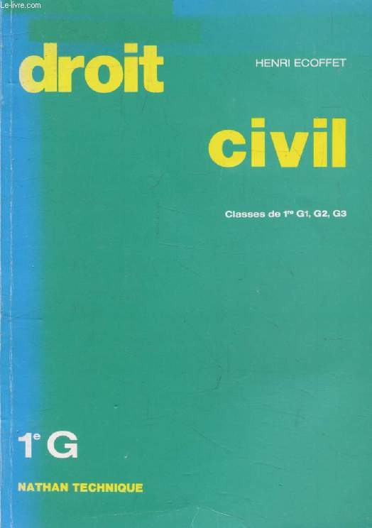 DROIT CIVIL, 1re, G1, G2, G3