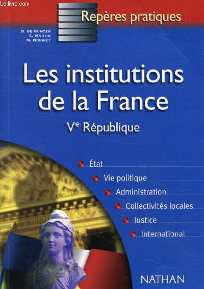 LES INSTITUTIONS DE LA FRANCE (Ve REPUBLIQUE, 4 OCTOBRE 1958)