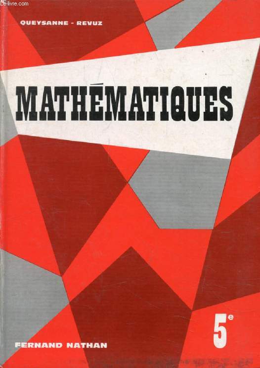 MATHEMATIQUES, CLASSE DE 5e