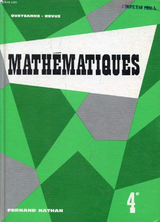 MATHEMATIQUES, CLASSE DE 4e