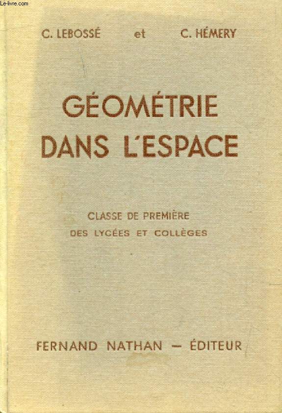 GEOMETRIE DANS L'ESPACE, CLASSE DE 1re