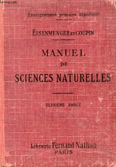 MANUEL DE SCIENCES NATURELLES, 2e ANNEE (ENSEIGNEMENT PRIMAIRE SUPERIEUR)