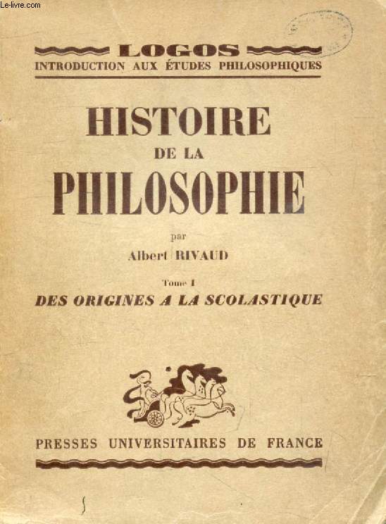 HISTOIRE DE LA PHILOSOPHIE, 6 VOLUMES (Logos)