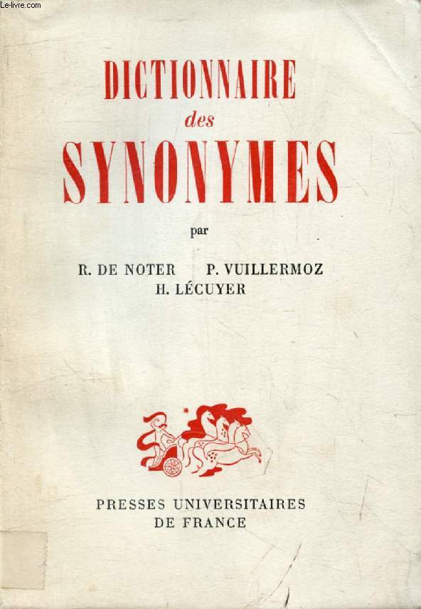 DICTIONNAIRE DES SYNONYMES