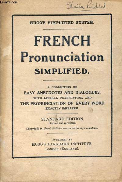 FRENCH PRONUNCIATION SIMPLIFIED