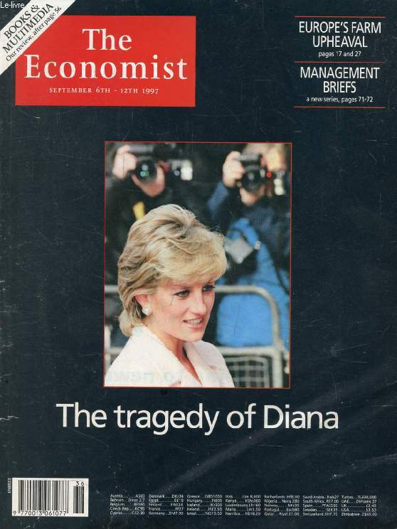 THE ECONOMIST, VOL. 344, N 8033, SEPT. 6th 1997, THE TRAGEDY OF DIANA