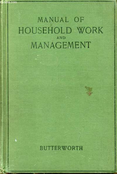 MANUAL OF HOUSEHOLD WORK AND MANAGEMENT
