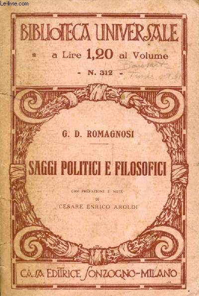 SAGGI POLITICI E FILOSOFICI