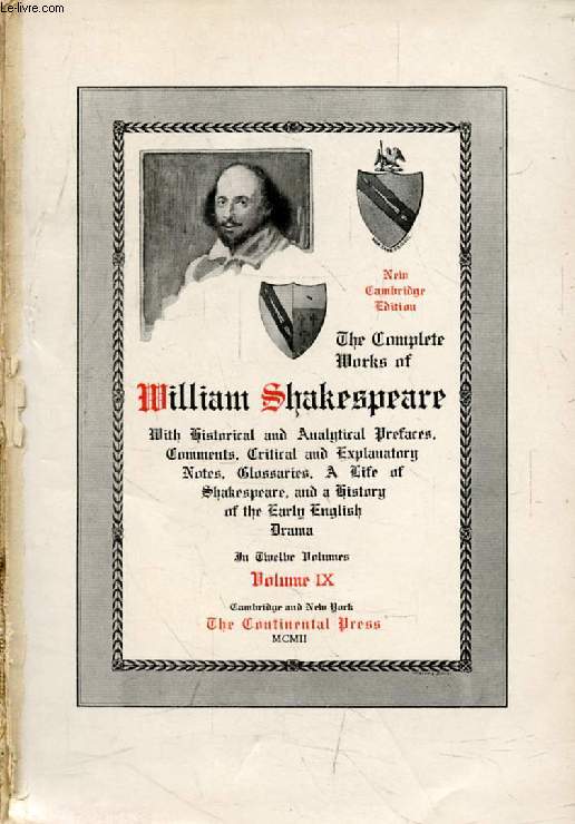 THE COMPLETE WORKS OF WILLIAM SHAKESPEARE, 2 VOLUMES (INCOMPLETE)