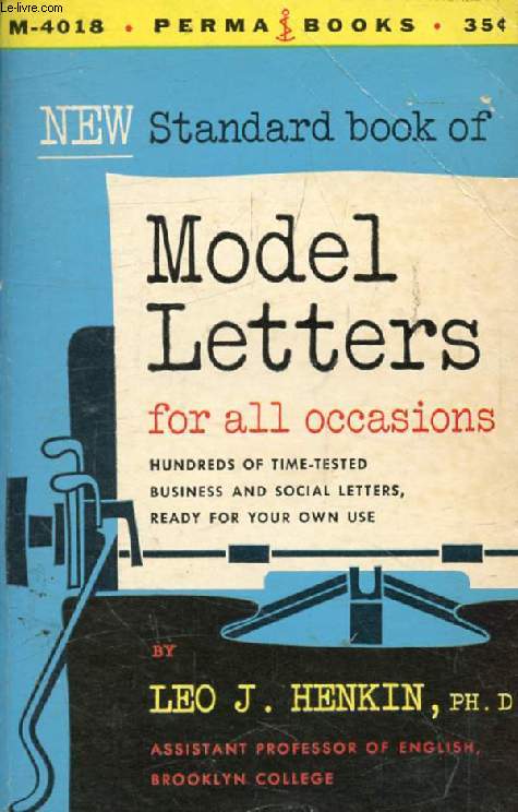 NEW STANDARD BOOK OF MODEL LETTERS FOR ALL OCCASIONS