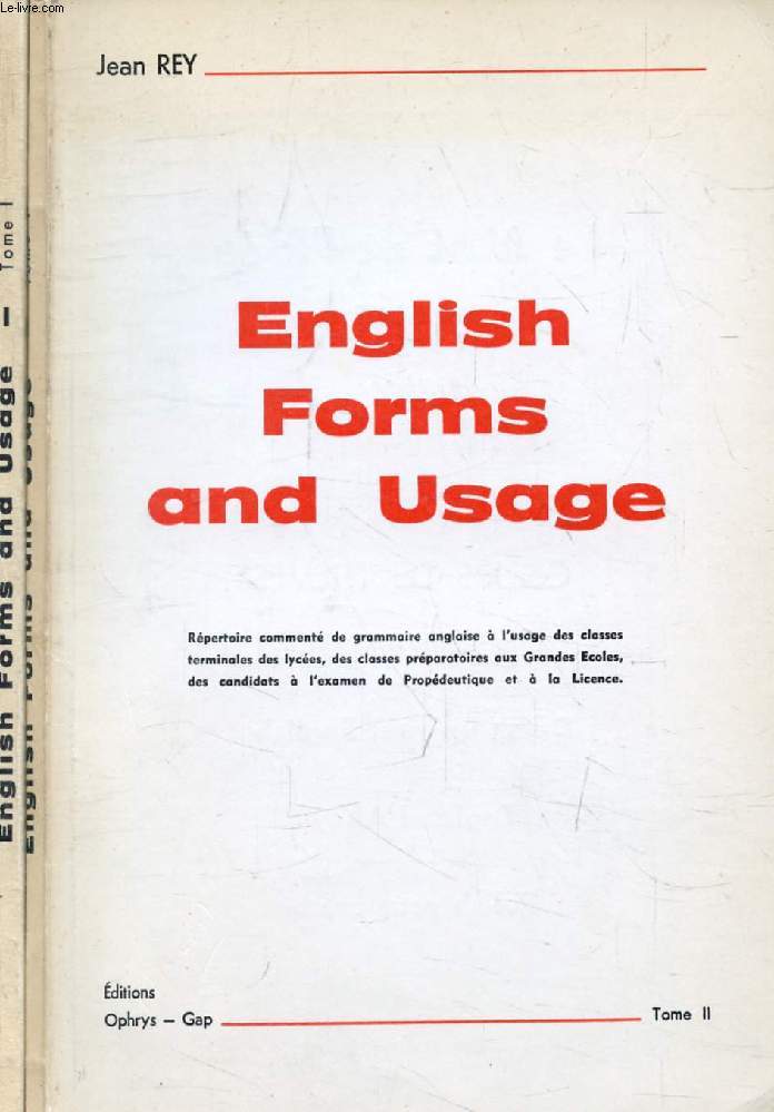 ENGLISH FORMS AND USAGE, 2 TOMES
