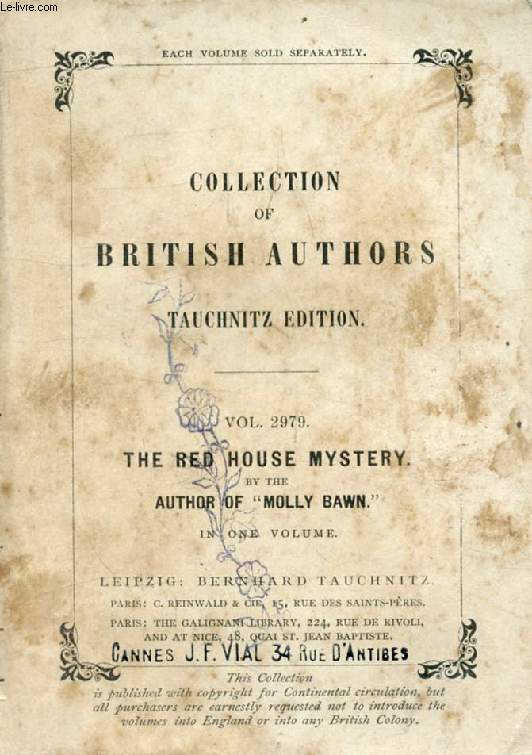 THE RED HOUSE MYSTERY (COLLECTION OF BRITISH AUTHORS, VOL. 2979)