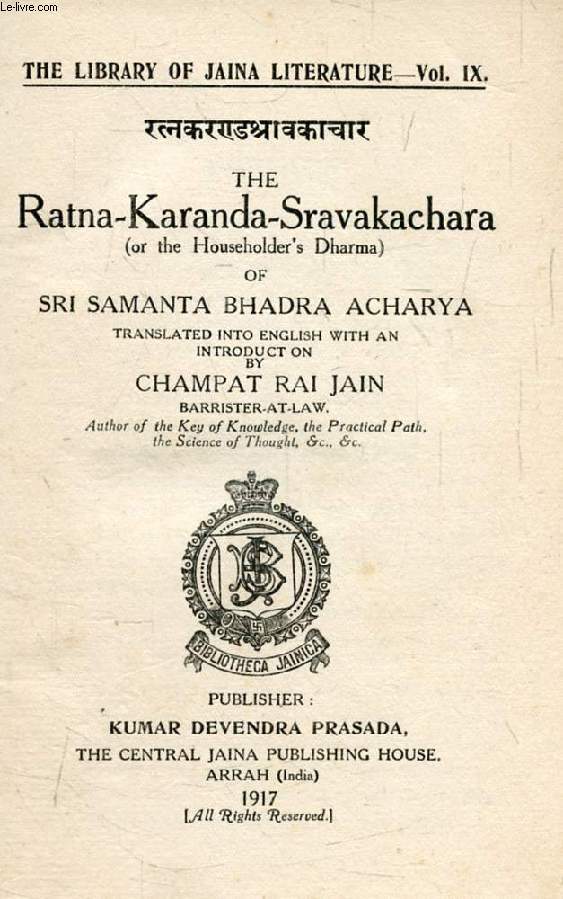 RATNA-KARANDA-SRAVAKACHARA (Or The Householder's Dharma)