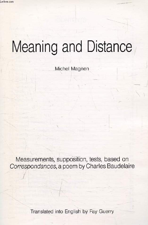 MEANING AND DISTANCE