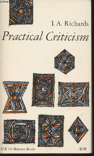 Practical criticism- A study of literary judgment
