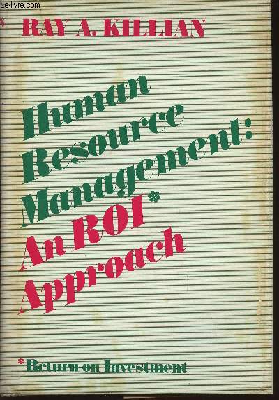 Human resource management- An Roi approach