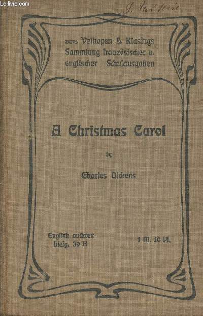 A Christmas Carol being a ghost story of Christmas