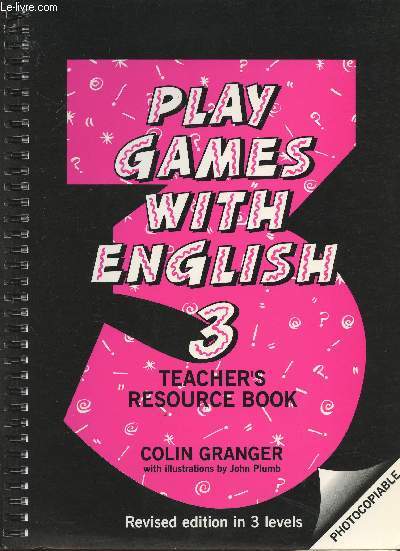 Play games with English 3 Teacher's resource book