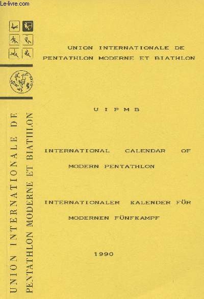 Internation calendar of modern pentathlon 1990