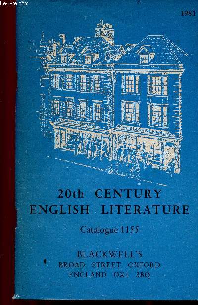 20th century English literature. Catalogue 1155
