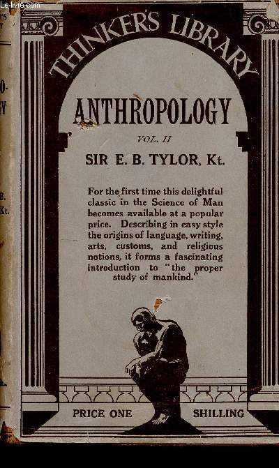 Anthropology : an introduction to the study of man and civilization. Vol. II. With illustrations. (Collection 