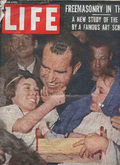Life, February 4, 1957 : US Vice President Nixon hugs two small Hungarian refugees - Mr Nehru's busy week in the West - Poland's new taste of liberty - etc
