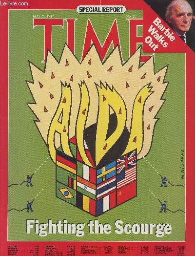 Time Vol 129- n21- May 25, 1987- Special report-Sommaire: Fighting the Scourge- Global war on AIDS- Takeover in paradise- Barbier walks out: the trial opens in Lyon- A volcano of unrest- Giant step for democracy-Seeking eternal bliss in battle-etc.
