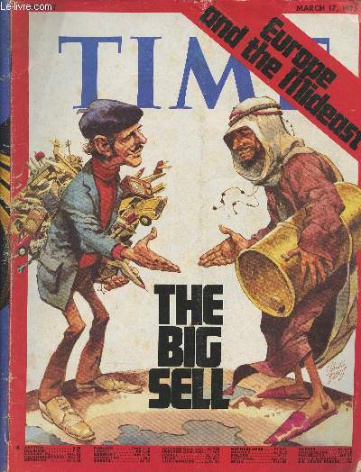 Time Europe- March 17, 1975- Europe and the Mideast: the big sell-Sommaire: Hands across the Med: bartering for oil- more a mistress than a wife- Terrorism complicates a mission of peace- the raid: a score to settle-worries about a bloodbath- etc.
