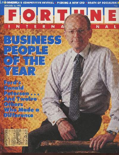Fortune international Vol 117 N1- January 4, 1988-Sommaire: America's competitive revival par Sylvia Nasar- The mills roar back to life- Companies to watch- Fortune book excerpt: how companies pick new CEOs- Fortune people par Nancy Perry- etc.