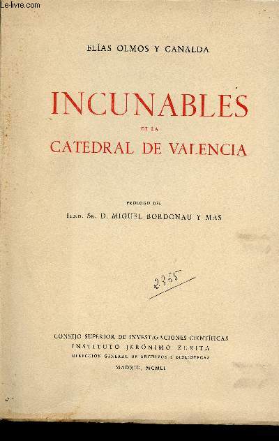 Incunables de la catedral de Valencia